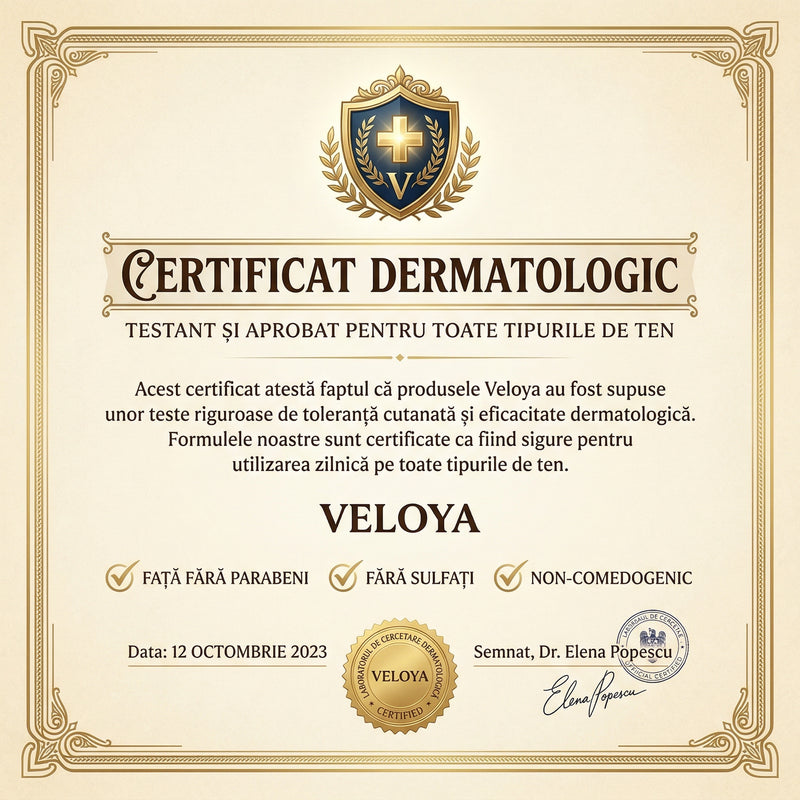 Certificat dermatologic Veloya